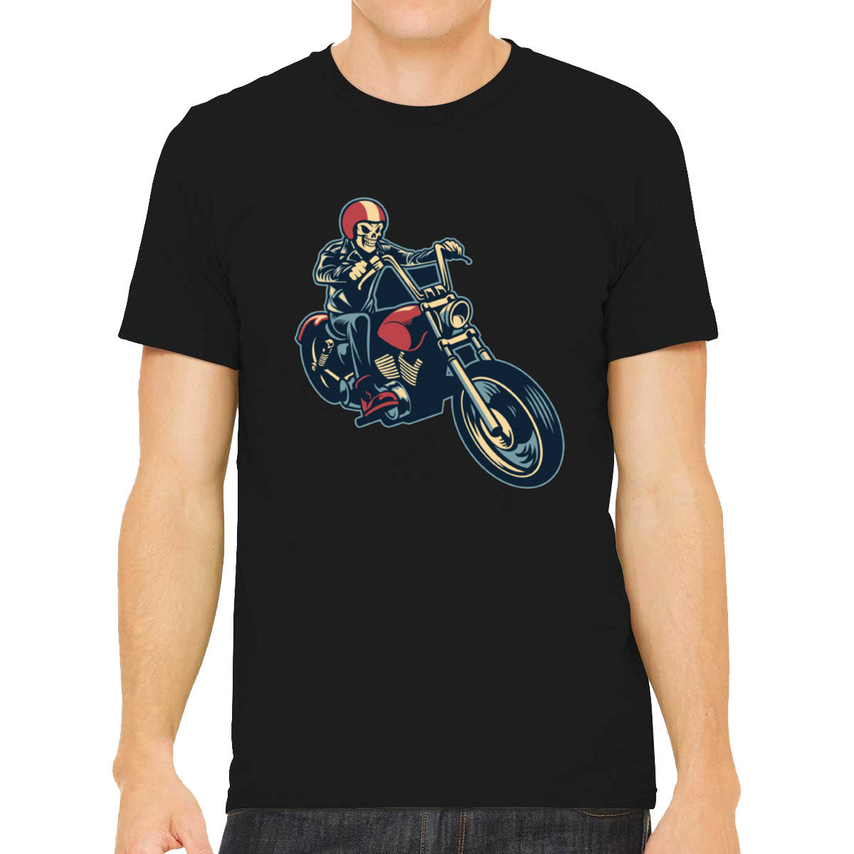 Skull Motorcycle Moto Skull Men's T-shirt