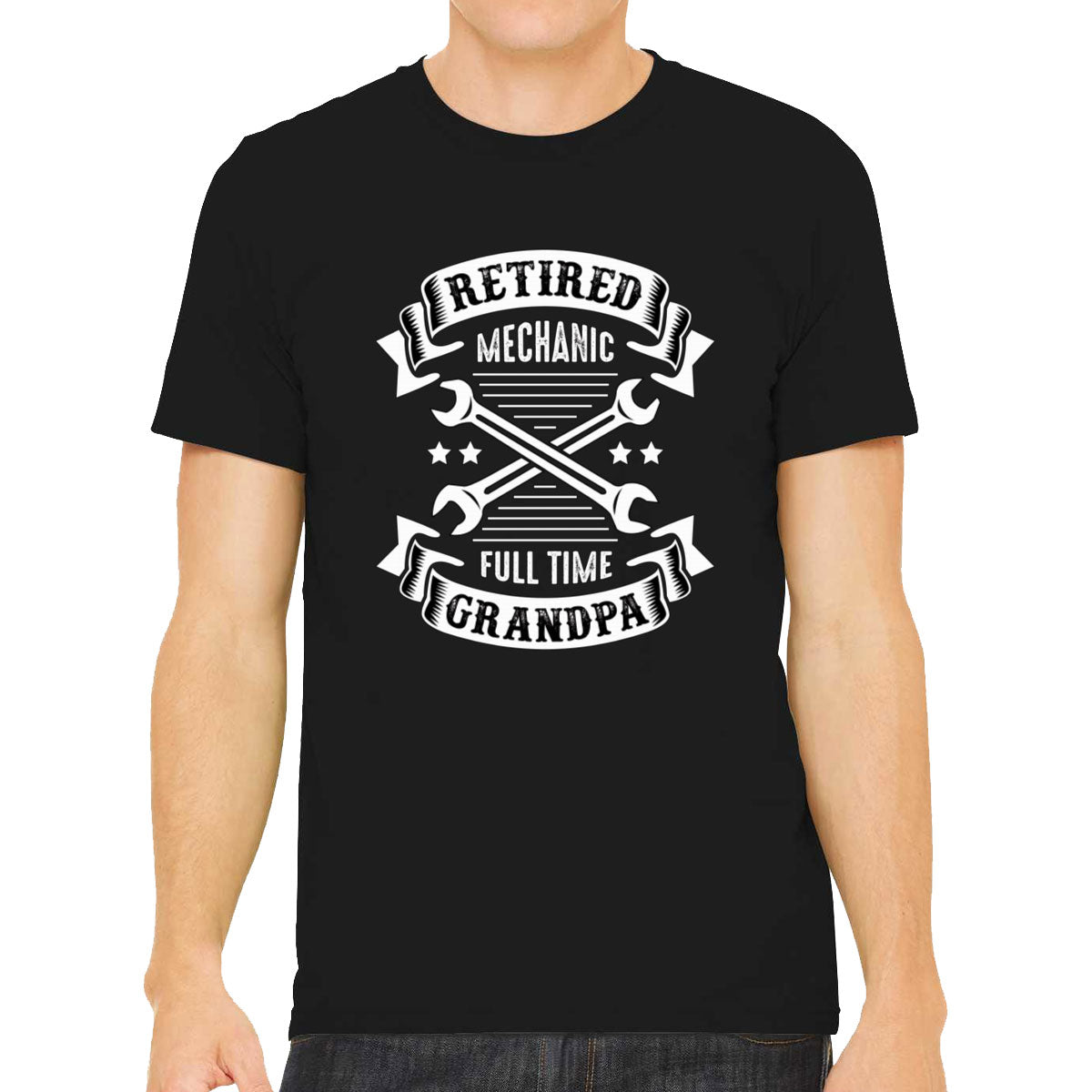 Retired Mechanic Full Time Grandpa Men's T-shirt