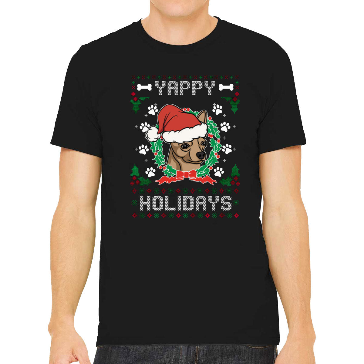 Yappy Holidays Dog Ugly Men's T-shirt