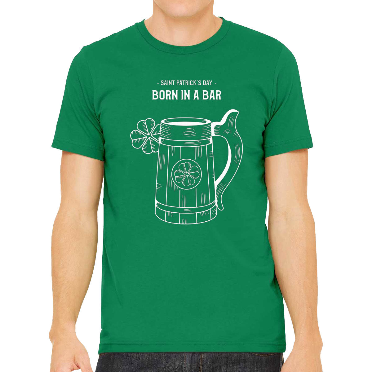 Born In A Bar St. Patrick's Day Men's T-shirt