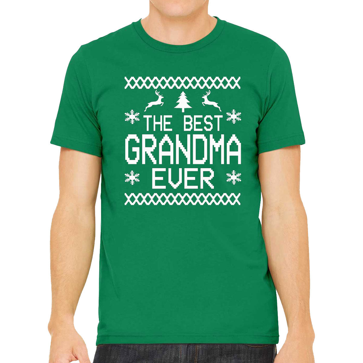 Best Grandma Ever Ugly Christmas Design Men's T-shirt