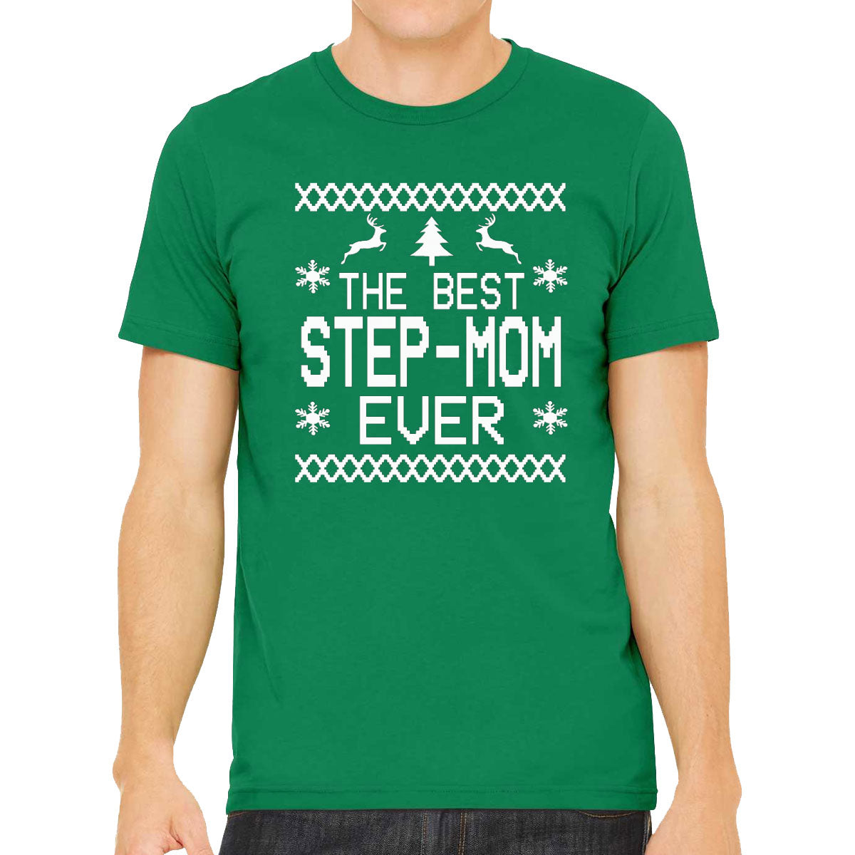 Best Step-Mom Ever Ugly Christmas Design Men's T-shirt