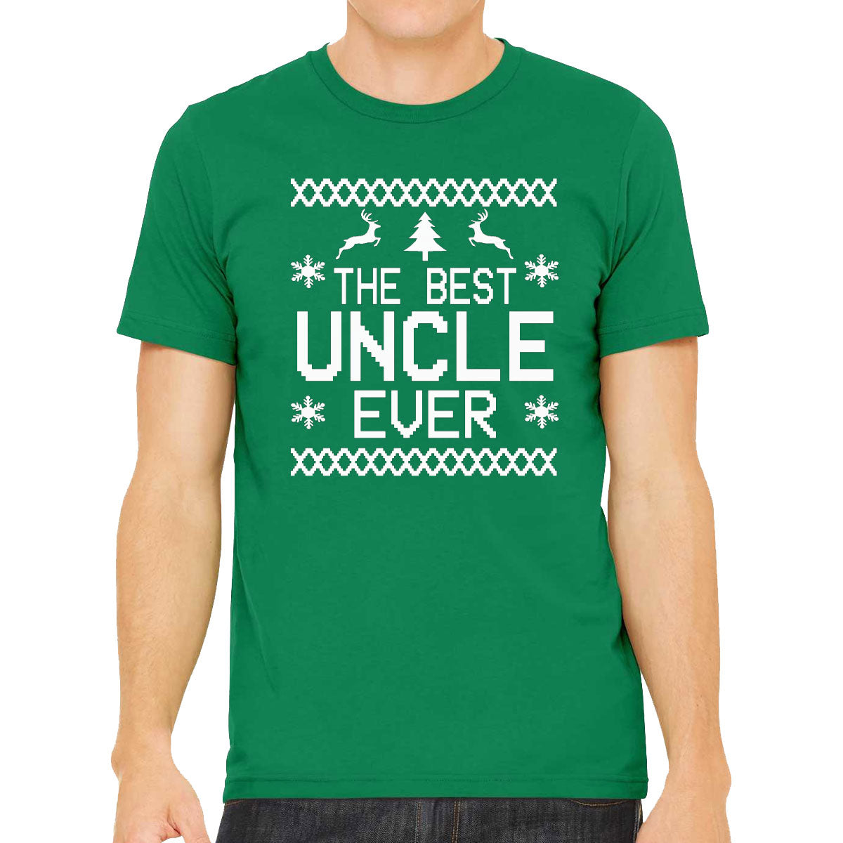 Best Uncle Ever Ugly Christmas Design Men's T-shirt