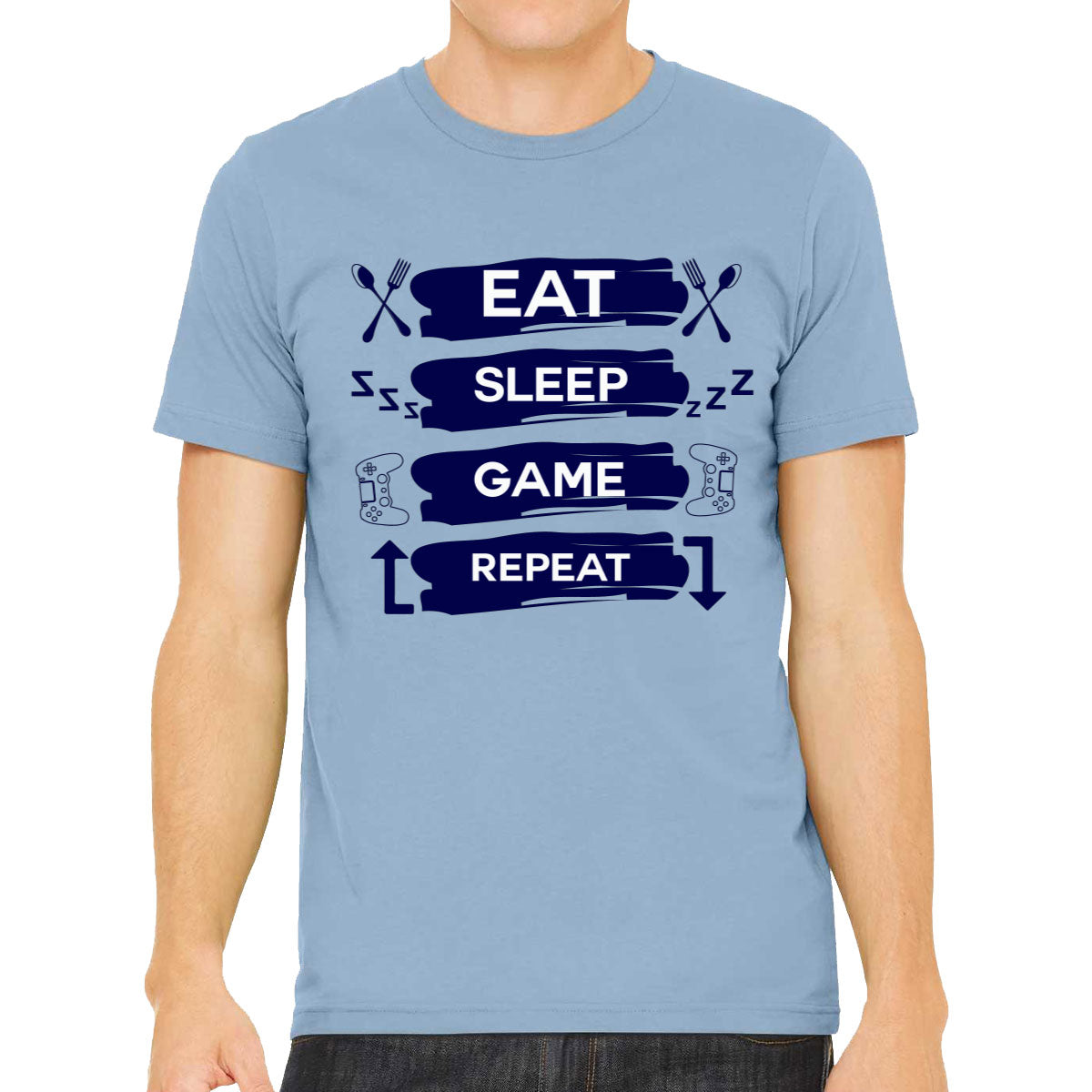 Eat Sleep Game Repeat Men's T-shirt