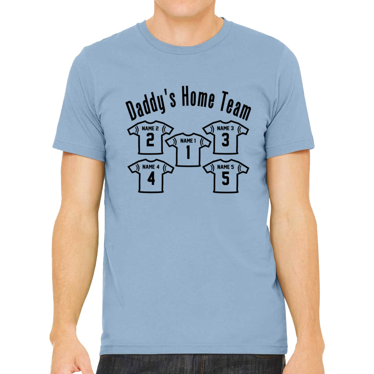 Daddy's Home Team Custom 5 Names Men's T-shirt