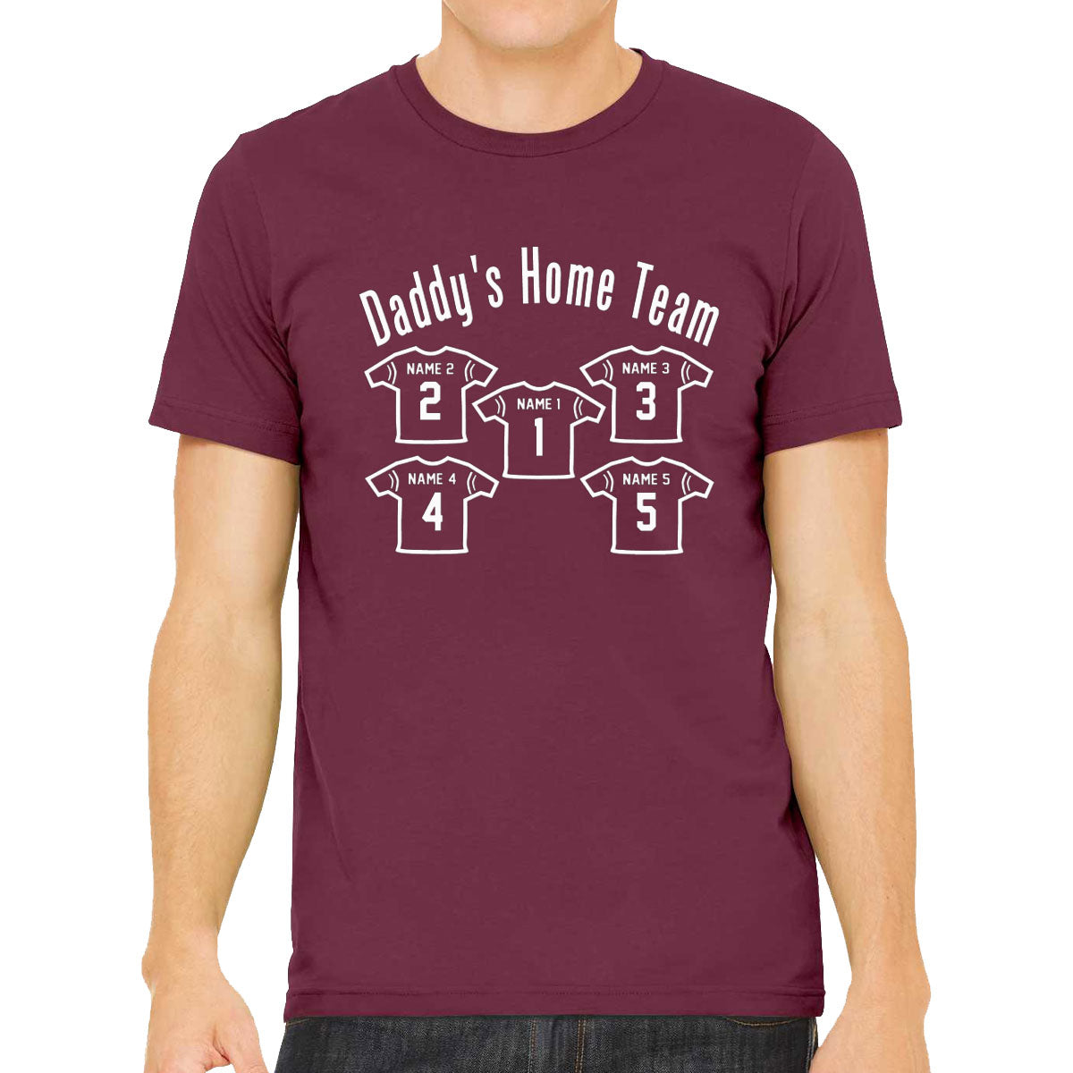 Daddy's Home Team Custom 5 Names Men's T-shirt