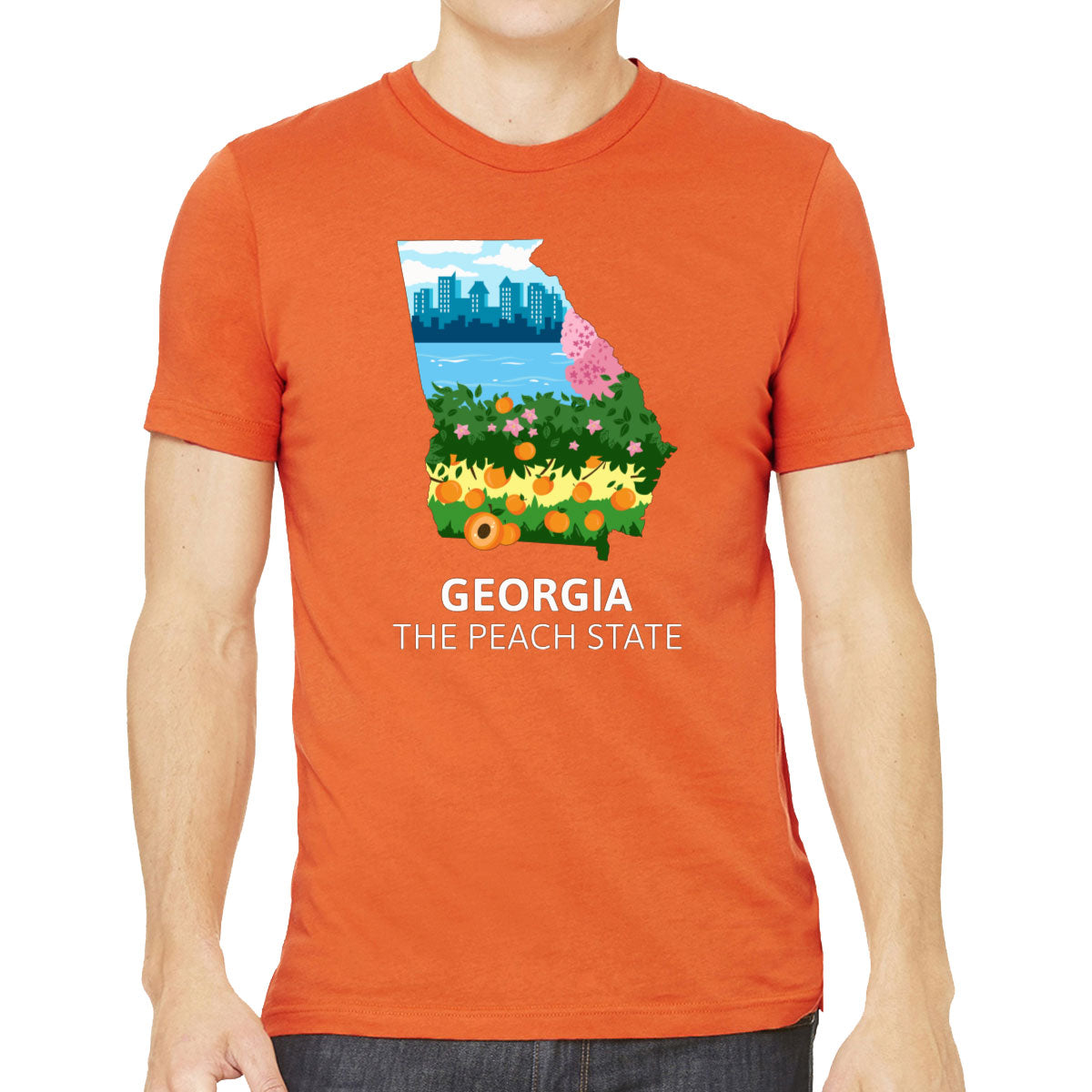 Georgia The Peach State Men's T-shirt