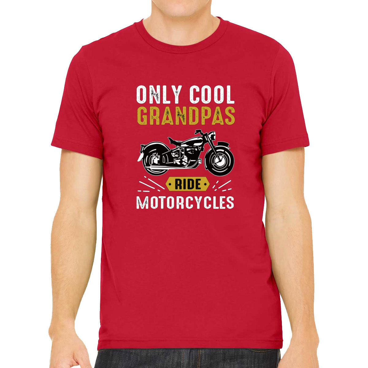 Only Cool Grandpas Ride Motorcycles Men's T-shirt