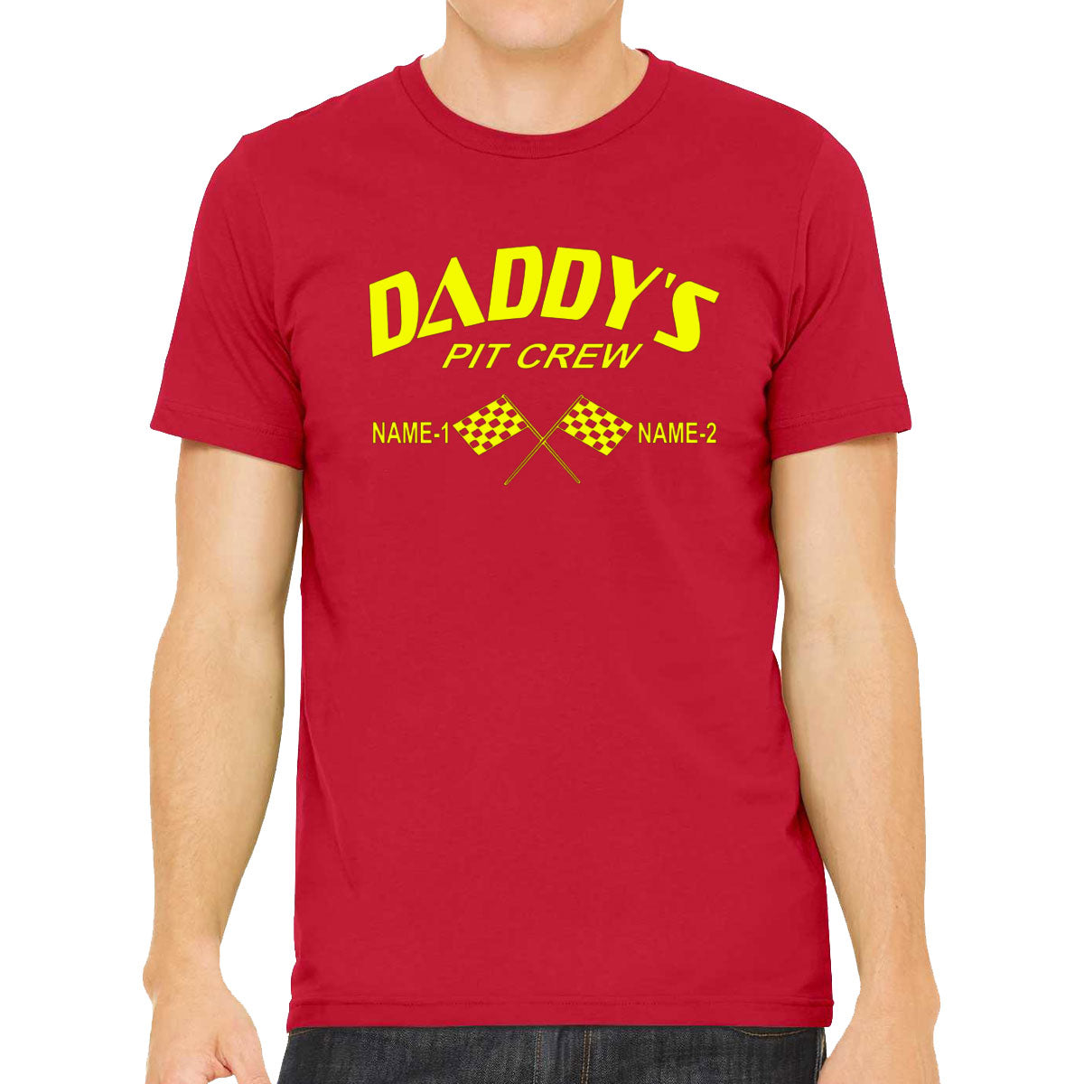 Daddy's Pit Crew Custom 2 Names Men's T-shirt