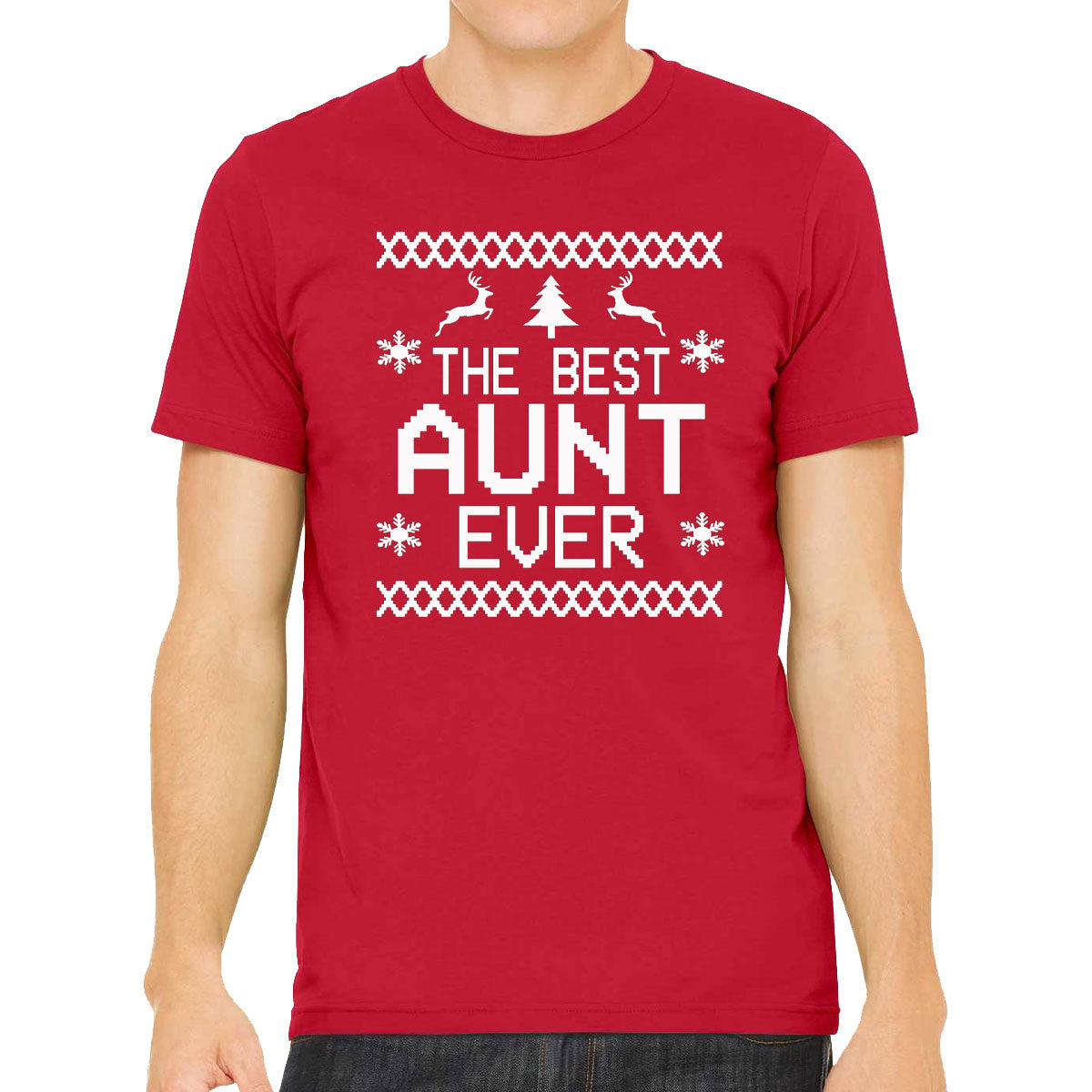 Best Aunt Ever Ugly Christmas Design Men's T-shirt