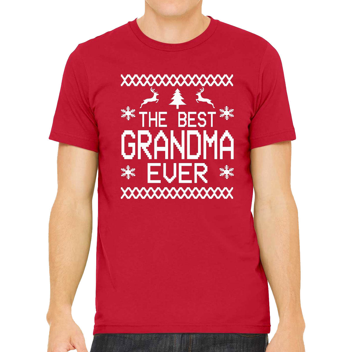 Best Grandma Ever Ugly Christmas Design Men's T-shirt