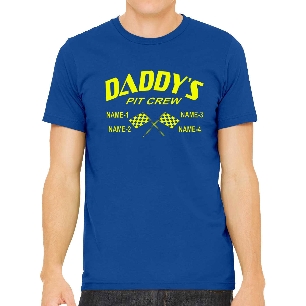 Daddy's Pit Crew Custom 4 Names Men's T-shirt