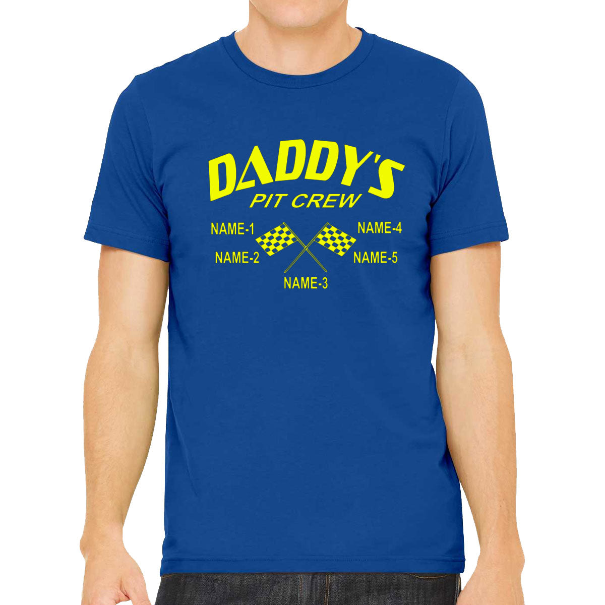 Daddy's Pit Crew Custom 5 Names Men's T-shirt