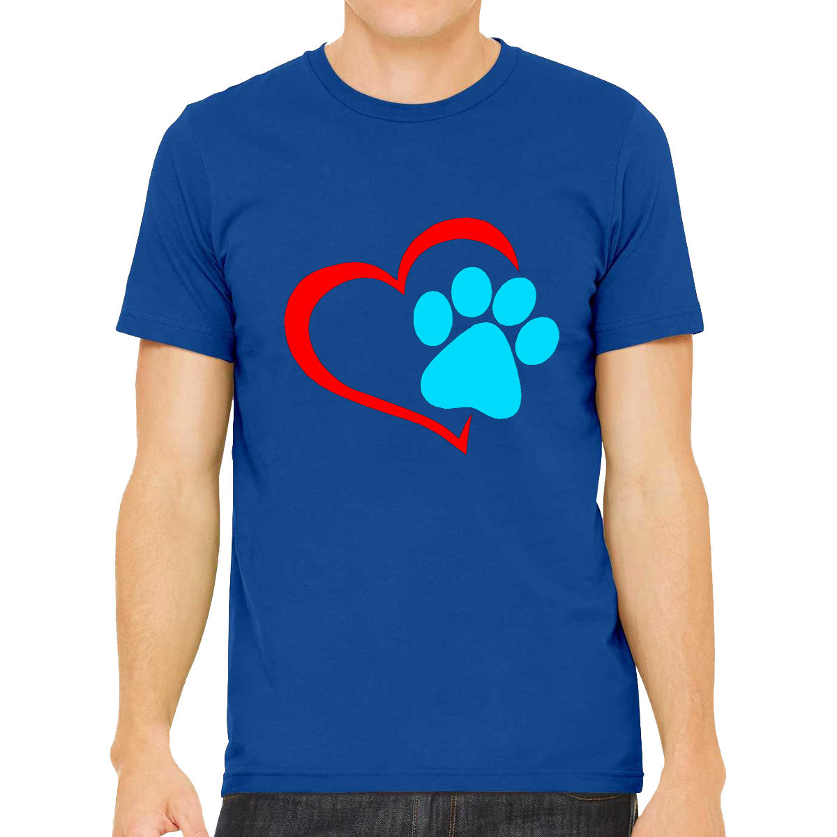 Dog Paw Print Men's T-shirt