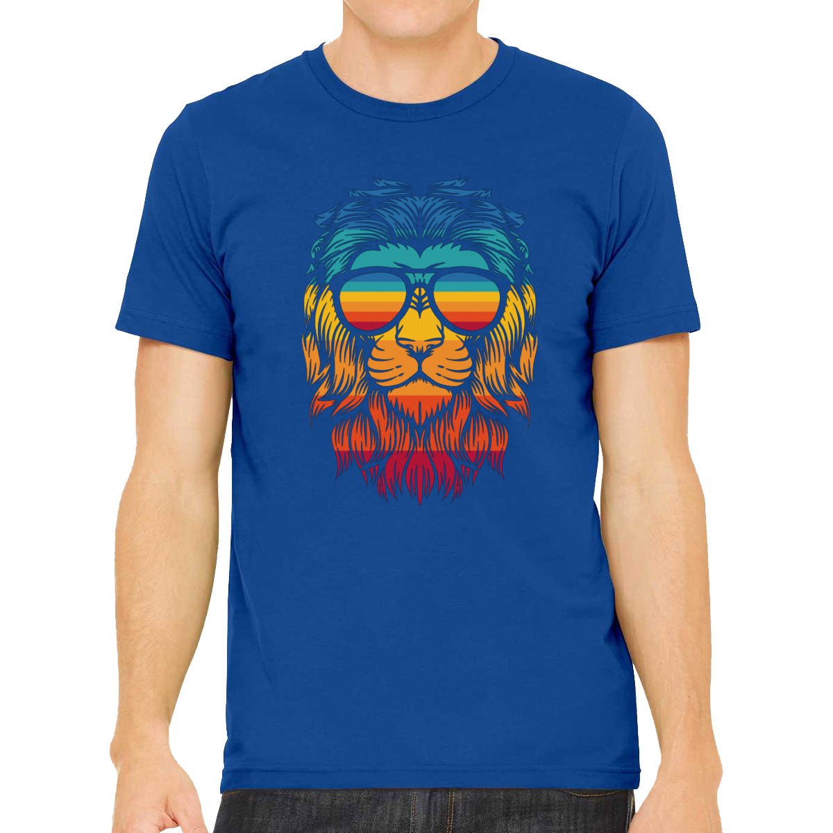 Retro Lion Head Men's T-shirt