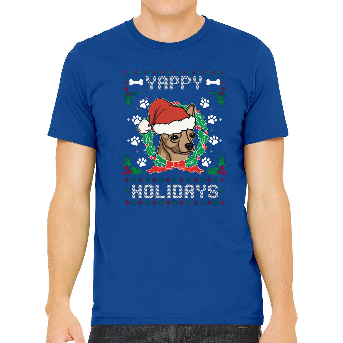 Yappy Holidays Dog Ugly Men's T-shirt