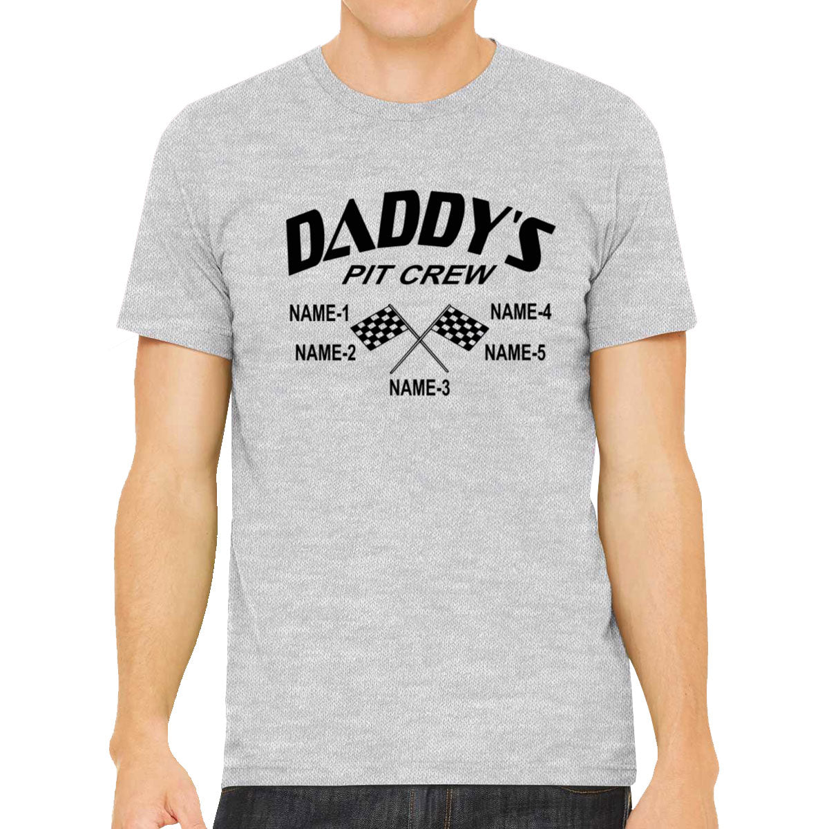 Daddy's Pit Crew Custom 5 Names Men's T-shirt