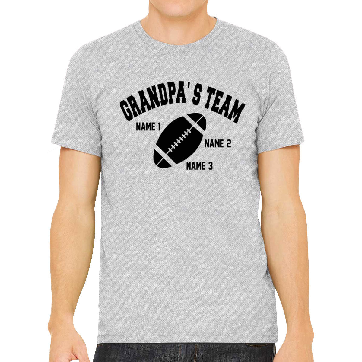 Grandpa's Team Custom 3 Names Men's T-shirt
