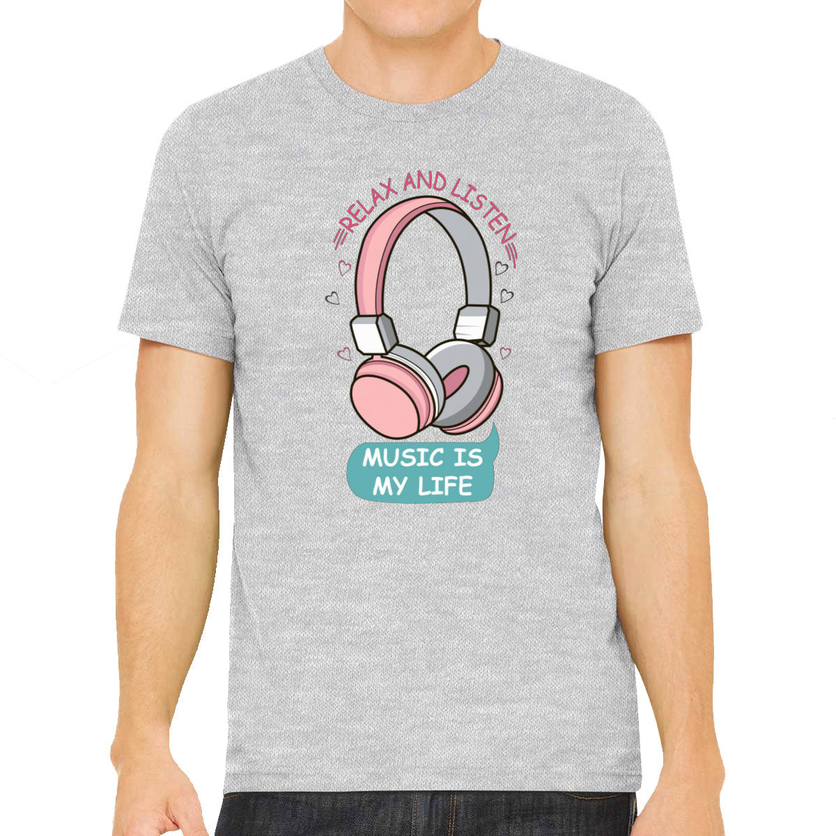 Music Is My Life Headphone Men's T-shirt