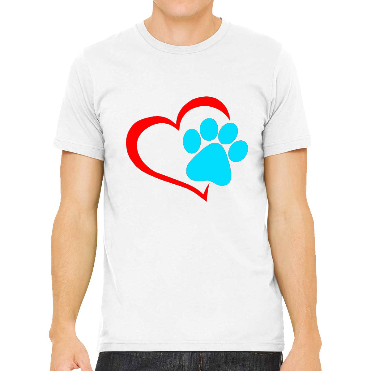 Dog Paw Print Men's T-shirt