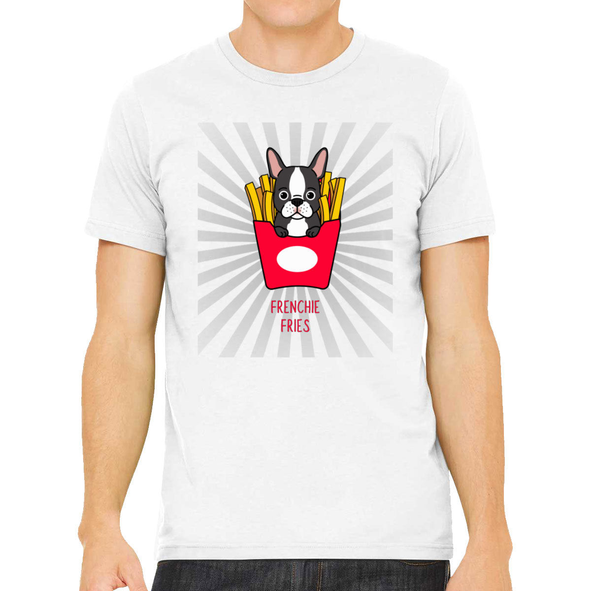 Frenchie Fries Cute Dog French Bulldog Puppy Men's T-shirt