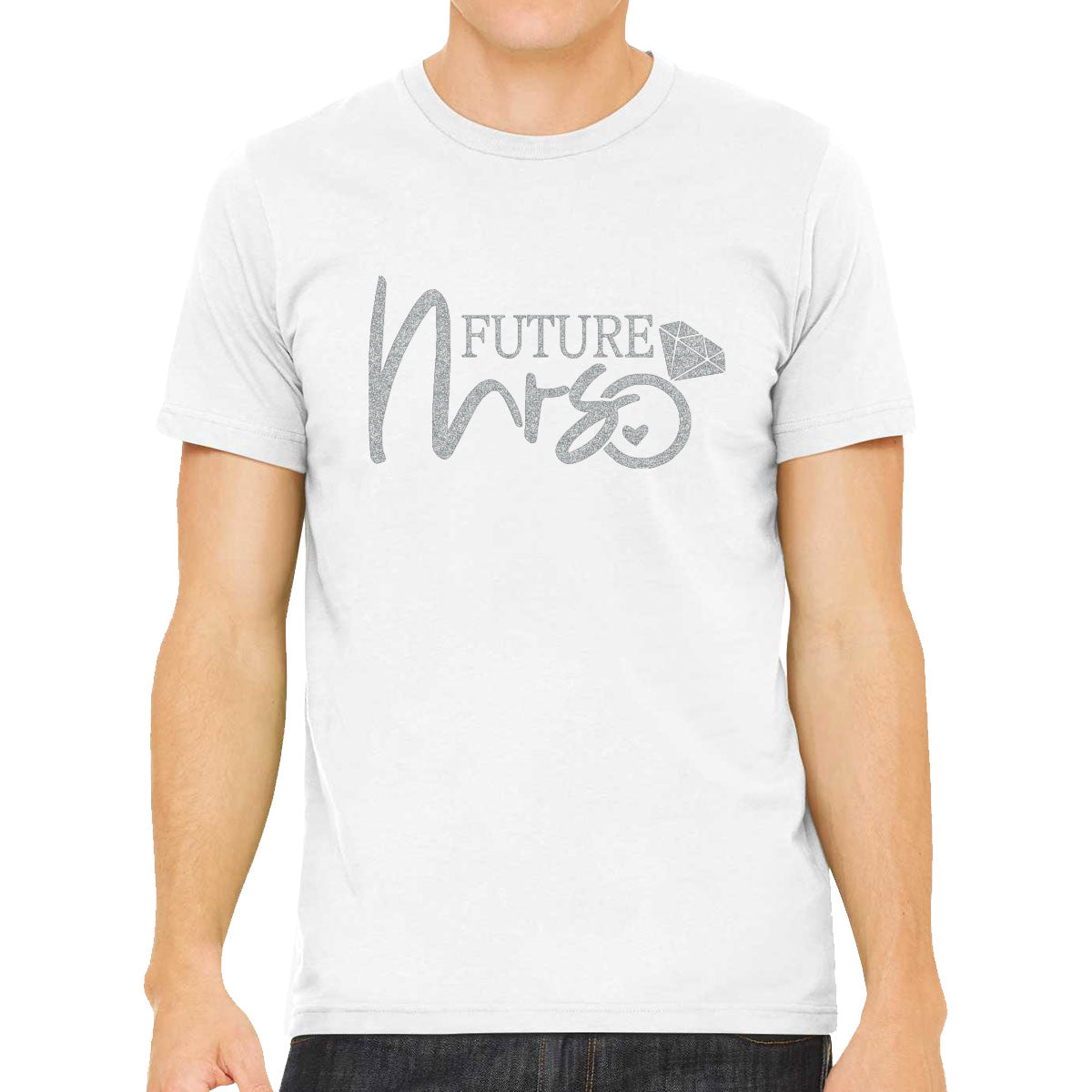 Future Mrs Silver Glitter Print Men's T-shirt