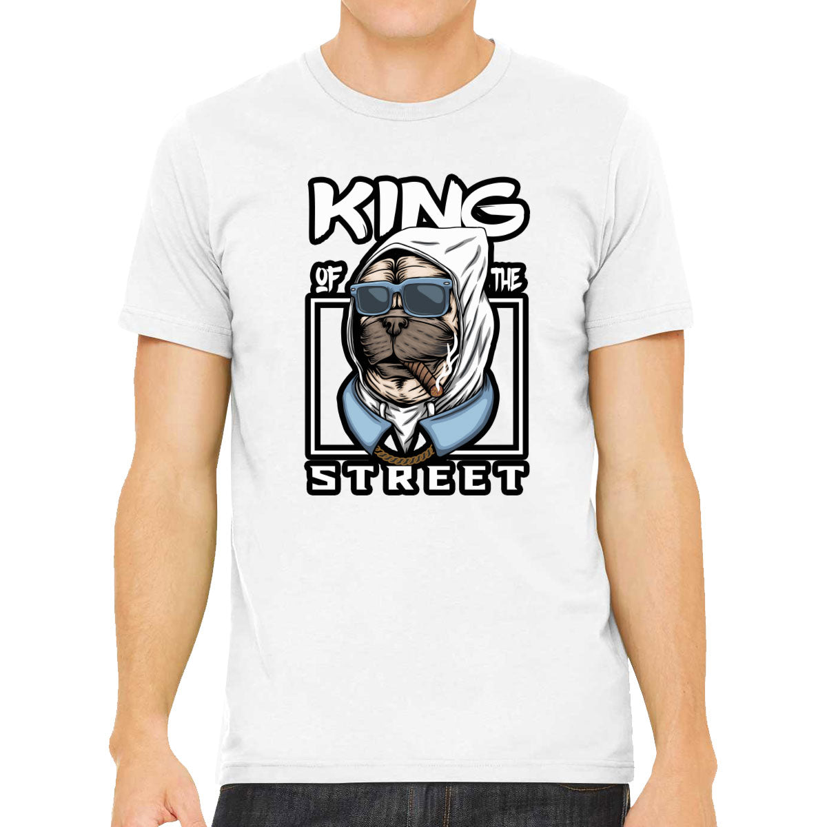 Pug Dog King Of The Street Men's T-shirt