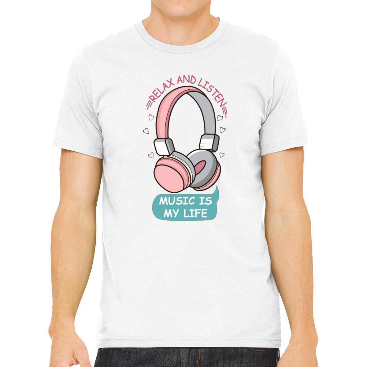 Music Is My Life Headphone Men's T-shirt