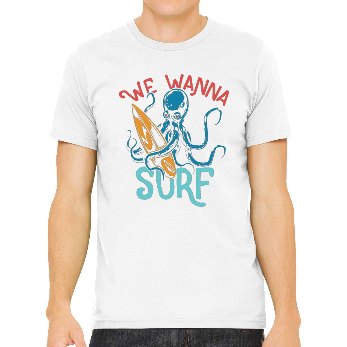 We Wanna Surf Octopus Men's T-shirt