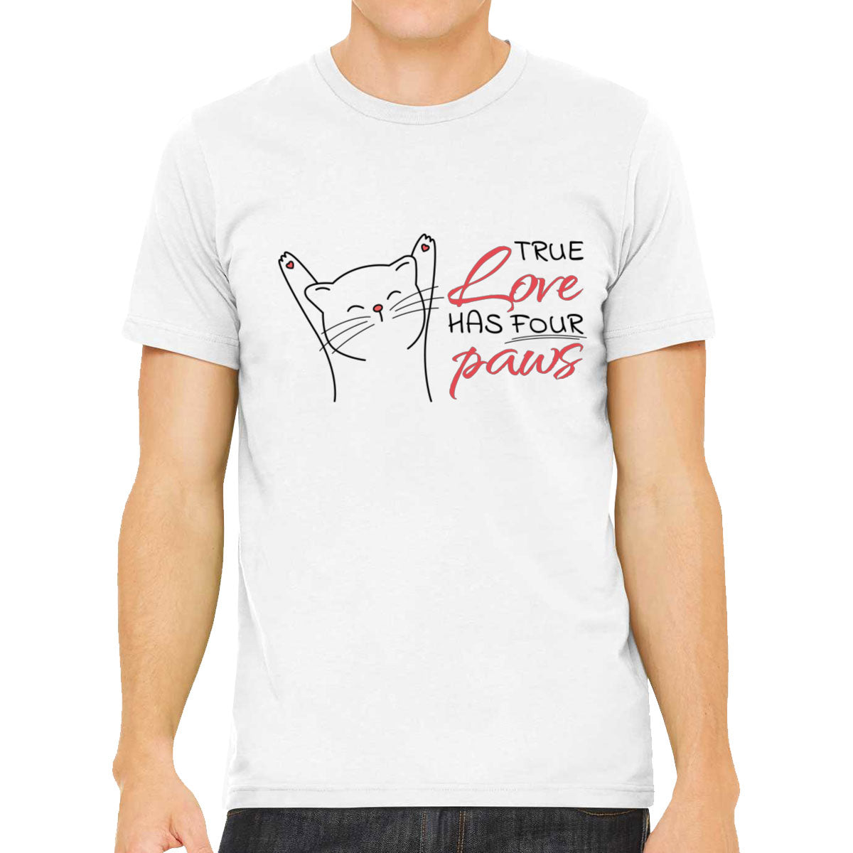 True Love Has Four Paws Men's T-shirt