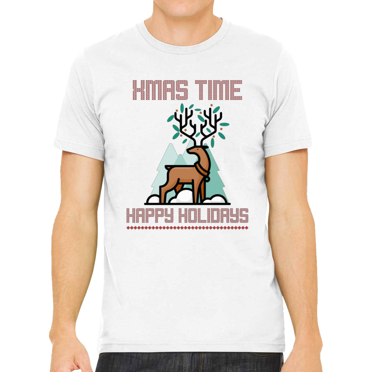 Xmas Time Happy Holidays Ugly Men's T-shirt