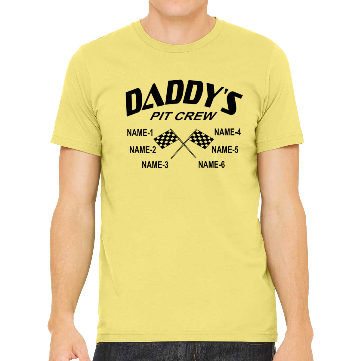 Daddy's Pit Crew Custom 6 Names Men's T-shirt
