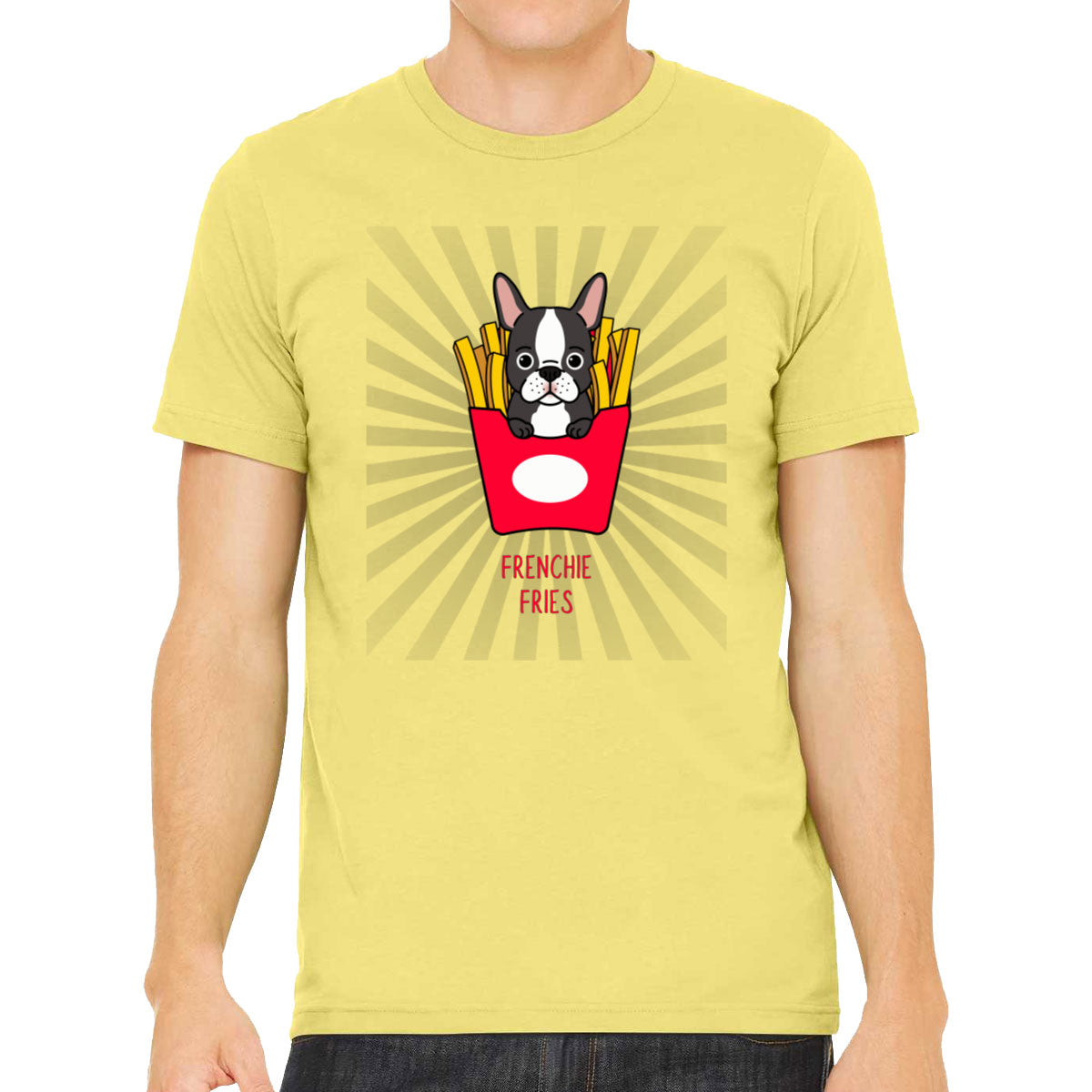 Frenchie Fries Cute Dog French Bulldog Puppy Men's T-shirt