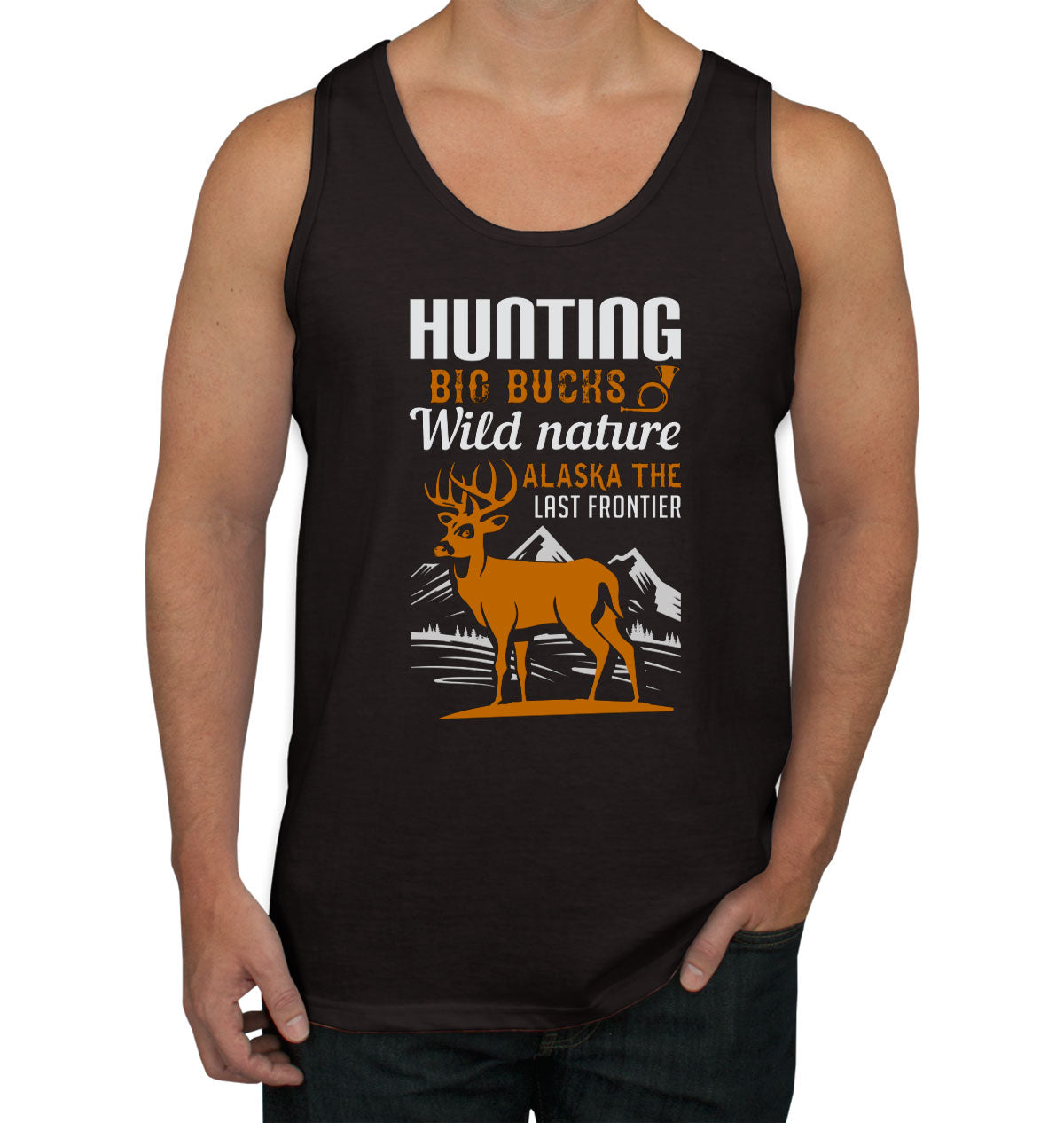 Hunting Big Bucks Wild Nature Alaska The Last Frontier Men's Tank Top