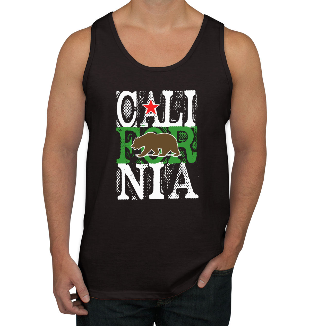 California Republic Bear Men's Tank Top