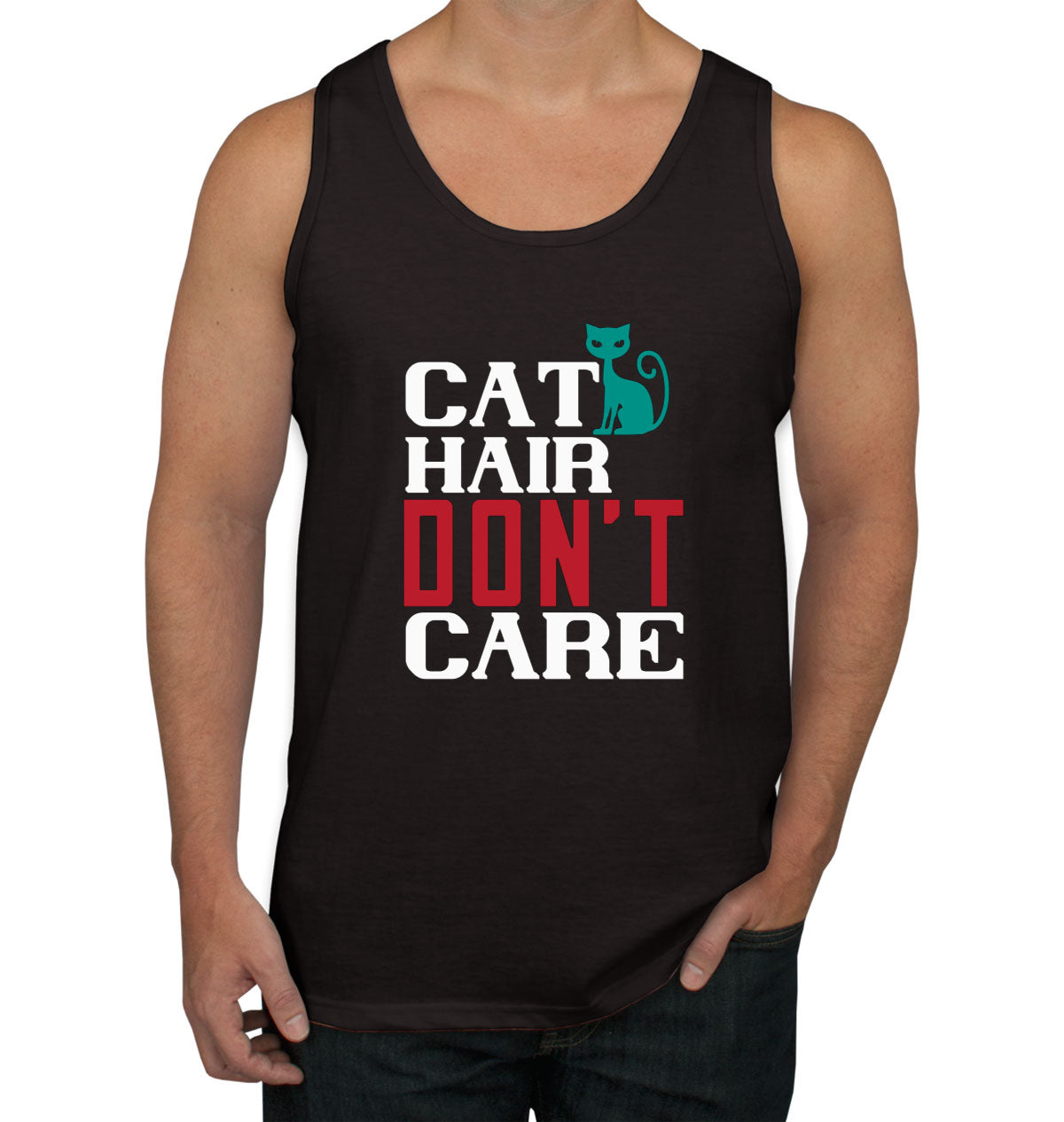 Cat Hair Don't Care Men's Tank Top