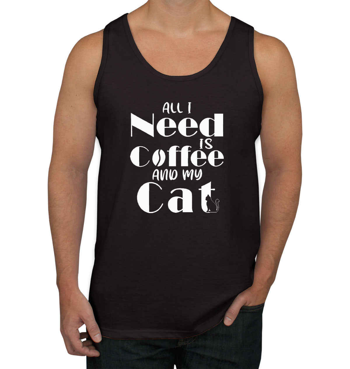 All I Need Is Coffee And My Cat Men's Tank Top