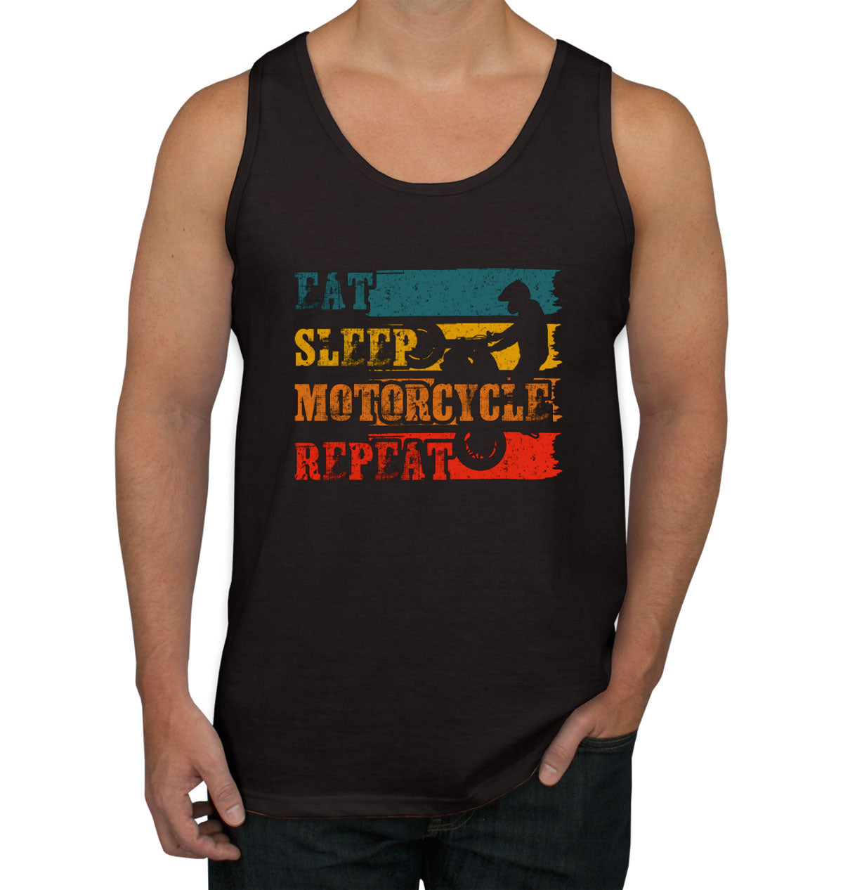 Eat Sleep Motorcycle Repeat Men's Tank Top