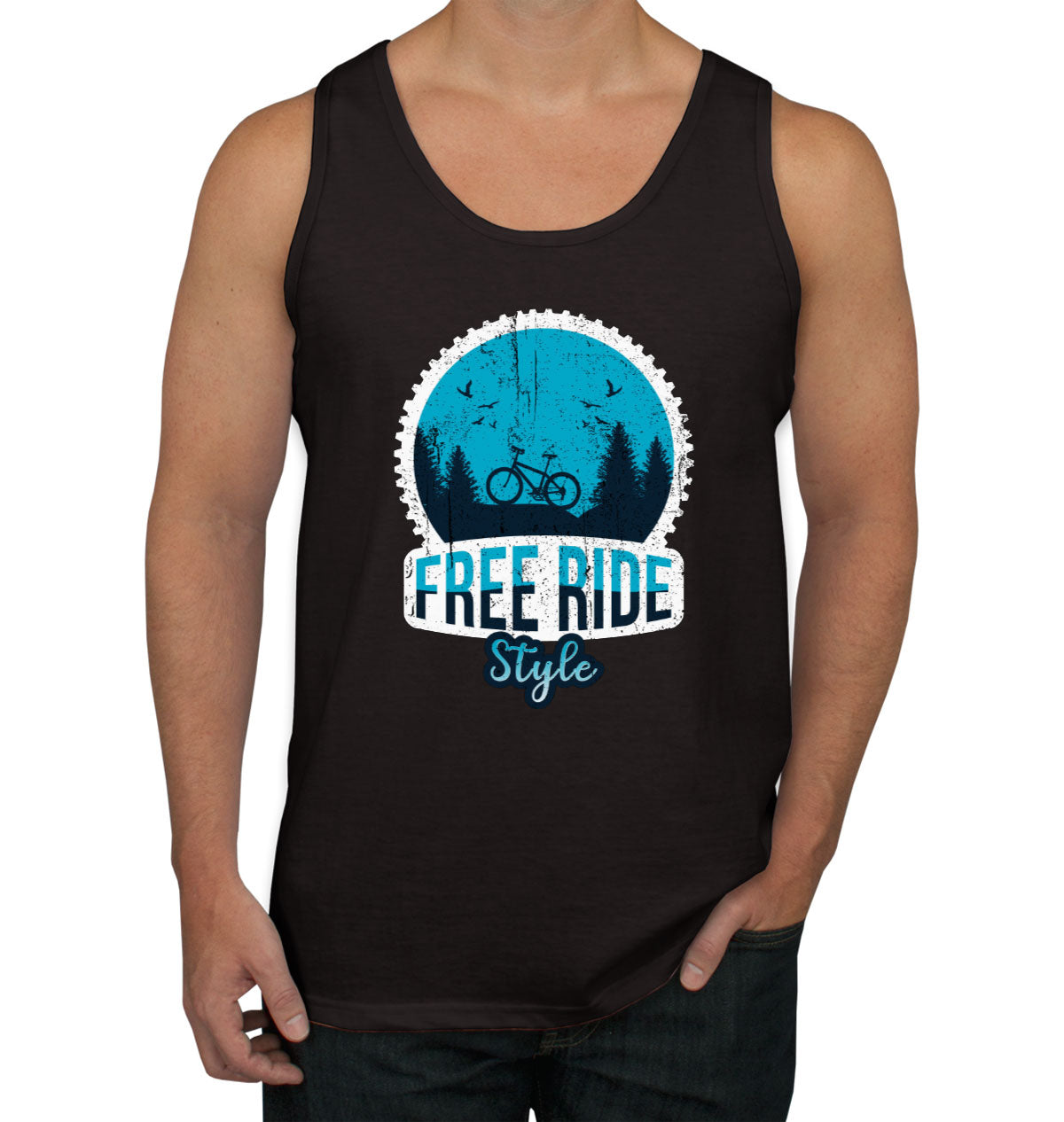 Free Ride Style Bicycle Men's Tank Top