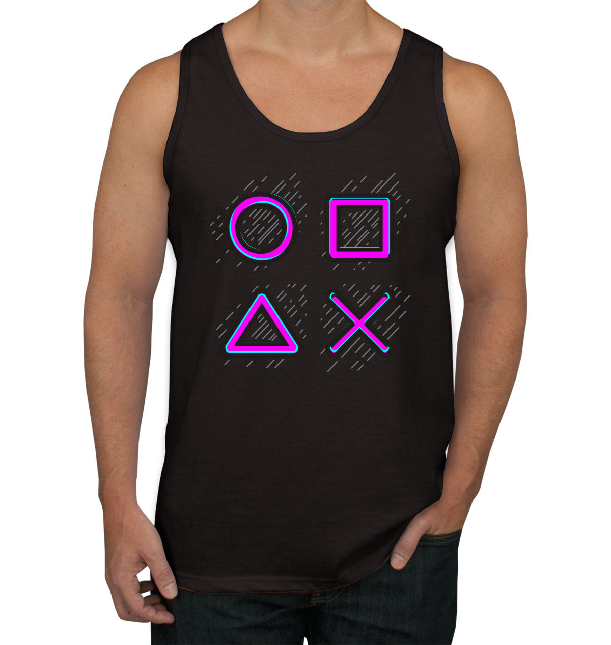 Game Controller Buttons Gaming Men's Tank Top