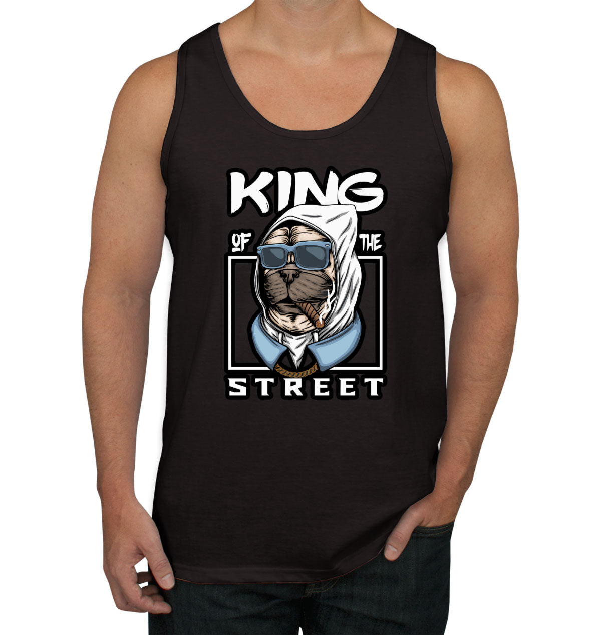 Pug Dog King Of The Street Men's Tank Top