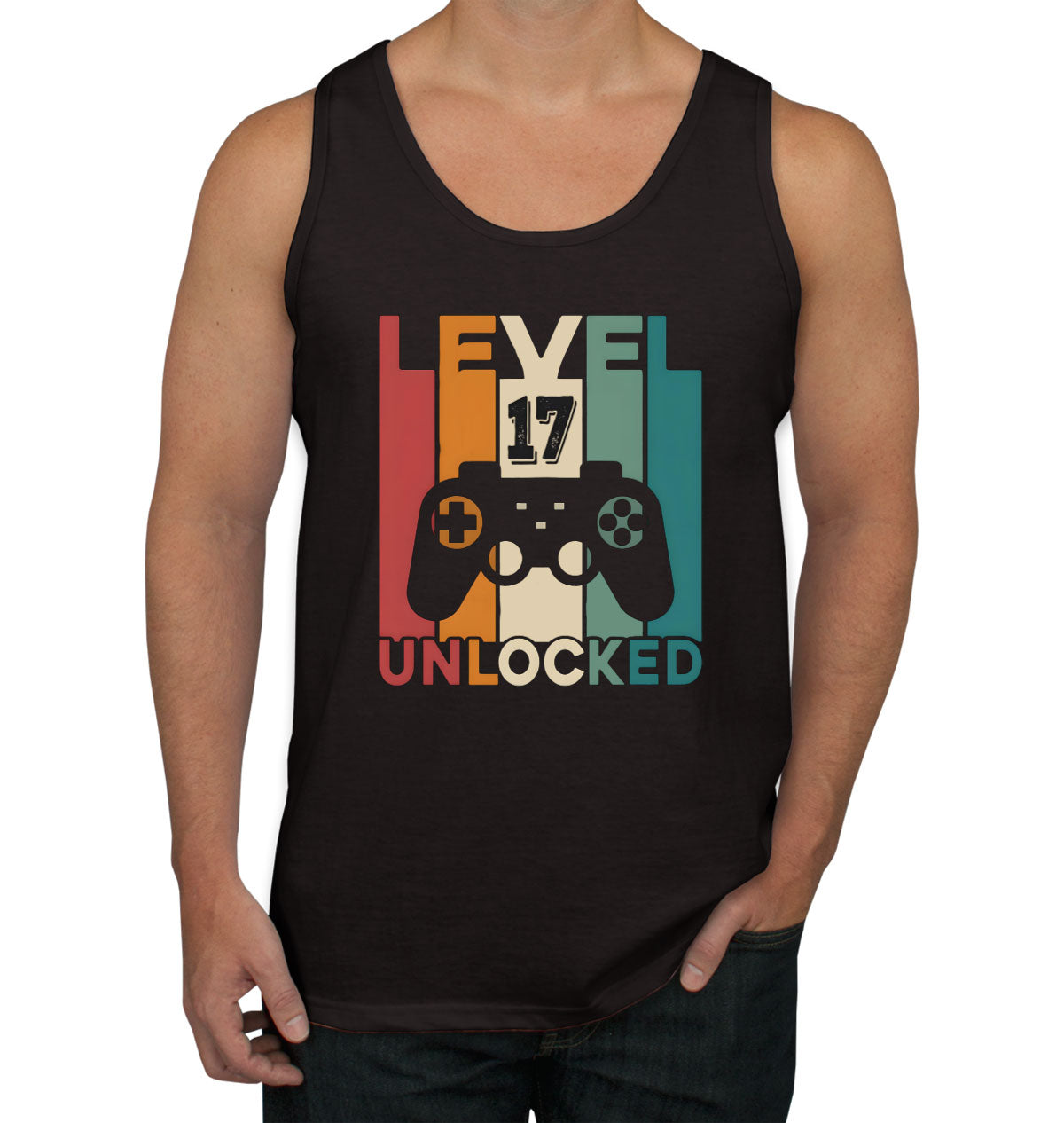 Level 17 Unlocked Gaming Birthday Men's Tank Top