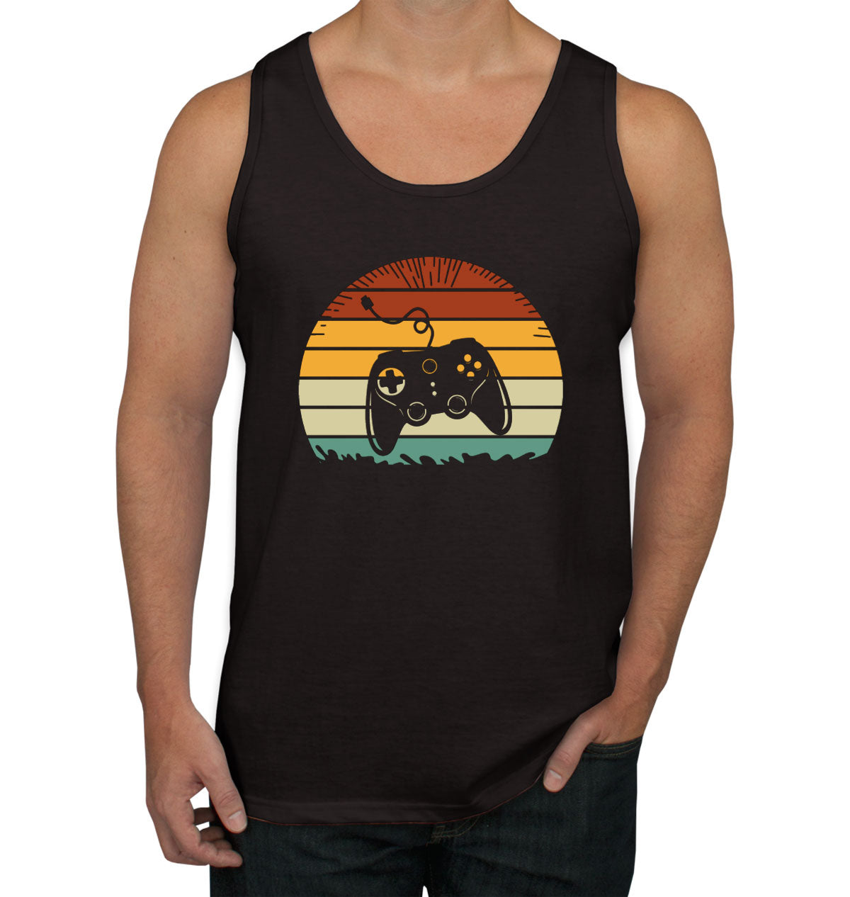 Retro Sunset Gaming Men's Tank Top