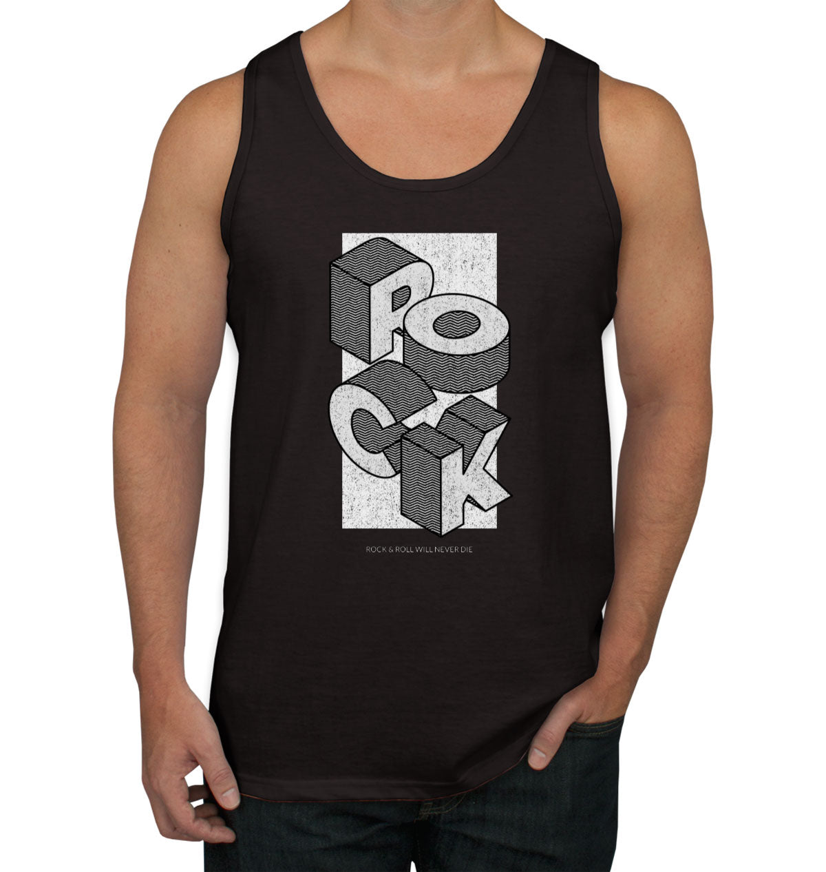 Rock & Roll Will Never Die Men's Tank Top