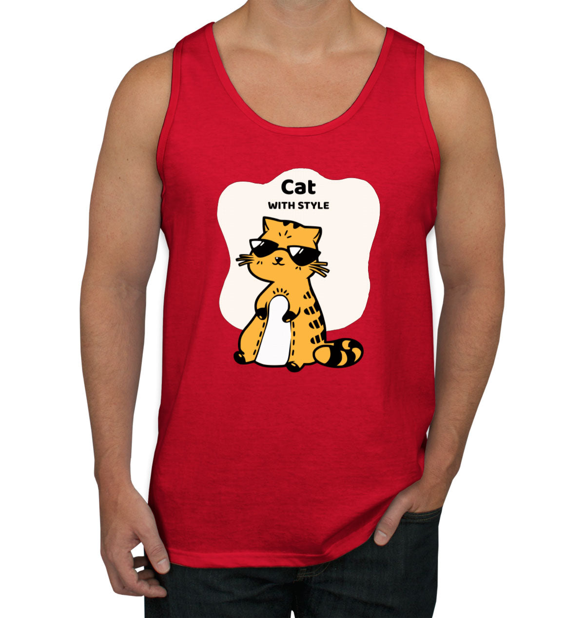 Cat With Style Men's Tank Top