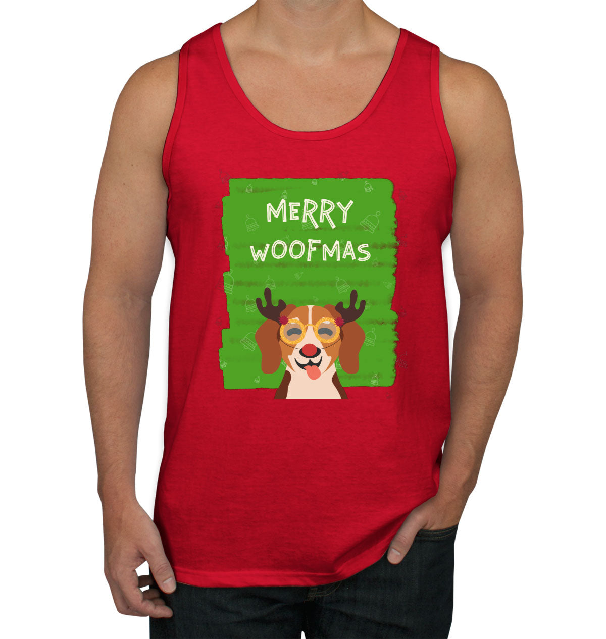 Merry Woofmas Dog Christmas Men's Tank Top