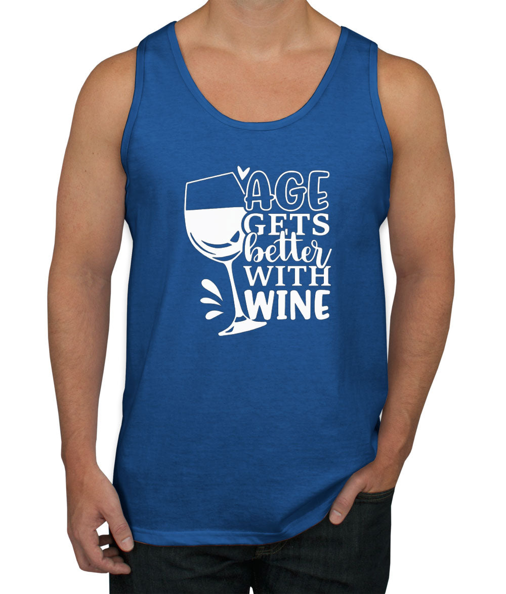 Age Gets Better With Wine Men's Tank Top