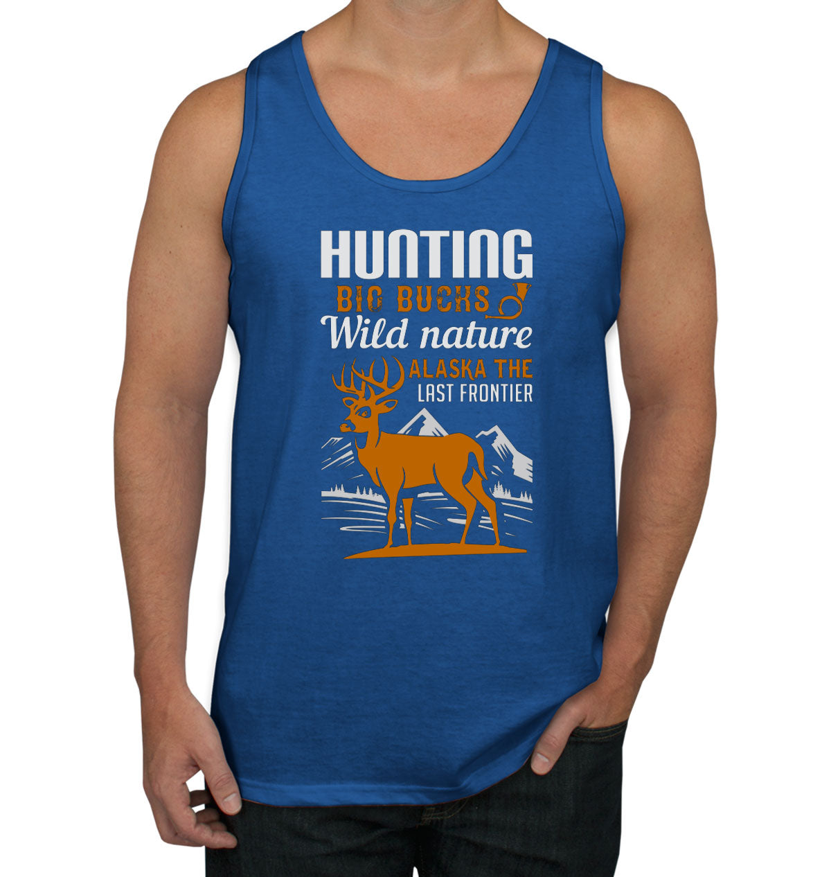 Hunting Big Bucks Wild Nature Alaska The Last Frontier Men's Tank Top