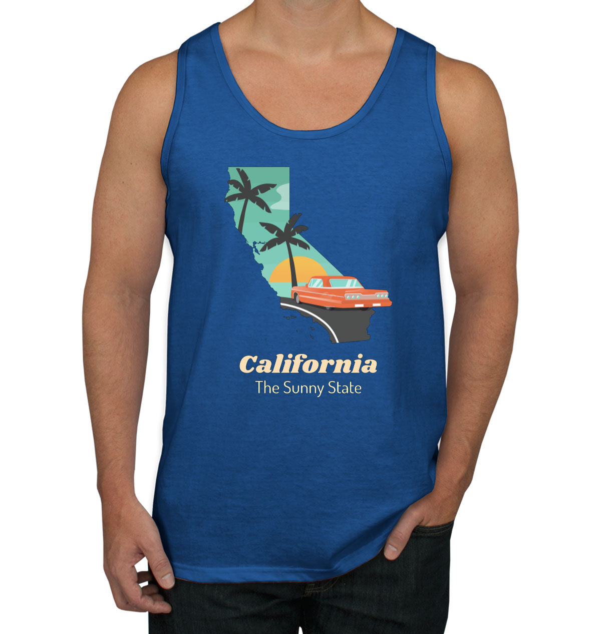 California The Sunny State Men's Tank Top