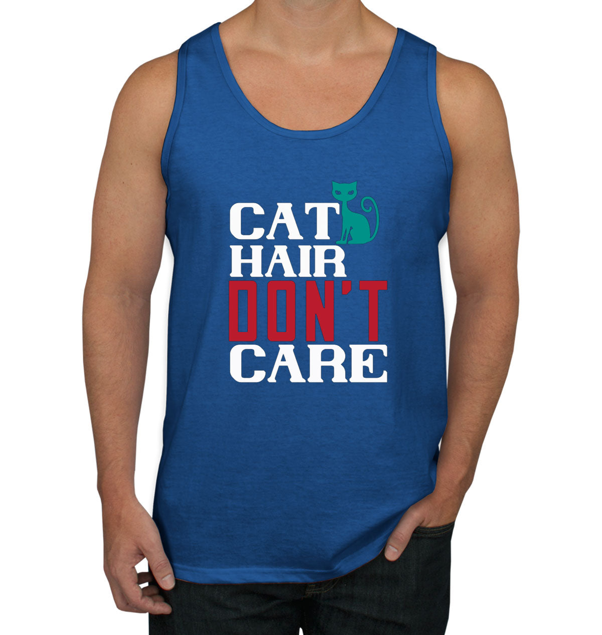 Cat Hair Don't Care Men's Tank Top